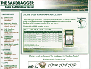 Sandbagger.ca golf handicap tracker